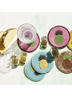 JOANNA BUCHANAN Pineapple 4-Piece Coaster Set -JOANNA BUCHANAN Sales unnamed file 102