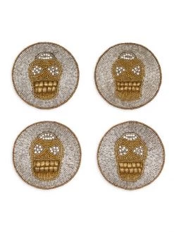 JOANNA BUCHANAN Skull Coasters 4-Piece Set
