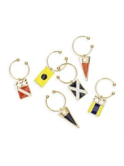 JOANNA BUCHANAN Nautical Wine Charms 6-Piece Set