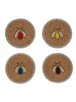 JOANNA BUCHANAN Sparkle Bee Coasters 4-Piece Set