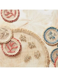 JOANNA BUCHANAN Straw Bee 4-Piece Placemat Set -JOANNA BUCHANAN Sales unnamed file 132