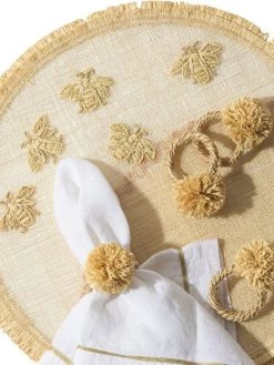 JOANNA BUCHANAN Straw Bee 4-Piece Placemat Set -JOANNA BUCHANAN Sales unnamed file 134