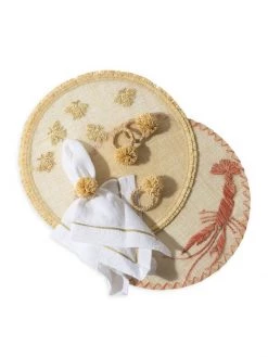 JOANNA BUCHANAN Straw Bee 4-Piece Placemat Set -JOANNA BUCHANAN Sales unnamed file 135
