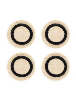 JOANNA BUCHANAN Straw Ruffle Edge Coasters 4-Piece Set -JOANNA BUCHANAN Sales unnamed file 139