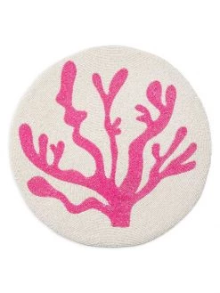 JOANNA BUCHANAN Beaded Coral Placemat Cobalt