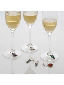 JOANNA BUCHANAN Jeweled Wine Charms 6-Piece Set -JOANNA BUCHANAN Sales unnamed file 162