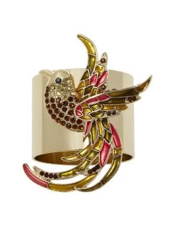 JOANNA BUCHANAN Joyful Bird Napkin Rings 2-Piece Set