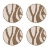 JOANNA BUCHANAN Zebra Coasters Black