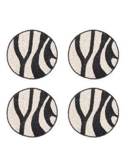 JOANNA BUCHANAN Zebra Coasters Black -JOANNA BUCHANAN Sales unnamed file 180