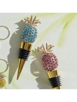 JOANNA BUCHANAN Pink Pineapple Wine Stopper Turquoise -JOANNA BUCHANAN Sales unnamed file 193