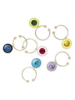 JOANNA BUCHANAN Enamel Gem Wine Charms 6-Piece Set