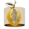 JOANNA BUCHANAN Lemon 2-Piece Napkin Ring Set