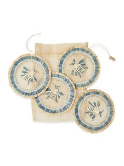 JOANNA BUCHANAN Bee Straw Coasters 4-Piece Set -JOANNA BUCHANAN Sales unnamed file 231