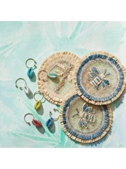 JOANNA BUCHANAN Bee Straw Coasters 4-Piece Set -JOANNA BUCHANAN Sales unnamed file 233