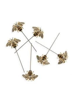JOANNA BUCHANAN Stripey Bee Cocktail Pick Set