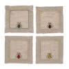 JOANNA BUCHANAN Sparkle Bee Cocktail Napkins 4-Piece Set
