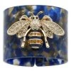 JOANNA BUCHANAN Stripey Bee Resin Napkin Rings 4-Piece Set