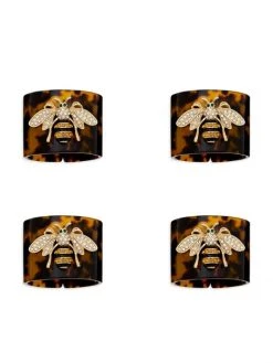JOANNA BUCHANAN Stripey Bee Napkin Rings 4-Piece Set -JOANNA BUCHANAN Sales unnamed file 320