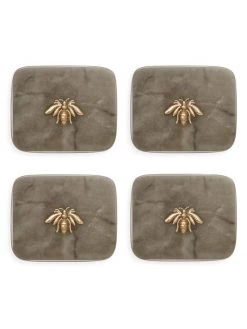 JOANNA BUCHANAN Agate Bee Coasters 4-Piece Set