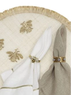 JOANNA BUCHANAN Skinny Stripey Bee Napkin Rings 4-Piece Set -JOANNA BUCHANAN Sales unnamed file 343