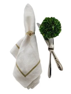 JOANNA BUCHANAN Skinny Stripey Bee Napkin Rings 4-Piece Set -JOANNA BUCHANAN Sales unnamed file 345