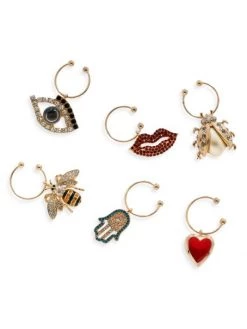 JOANNA BUCHANAN Lucky 6-Piece Wine Charm Set