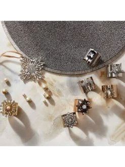 JOANNA BUCHANAN Silver Beaded Placemat -JOANNA BUCHANAN Sales unnamed file 393