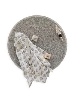 JOANNA BUCHANAN Silver Beaded Placemat -JOANNA BUCHANAN Sales unnamed file 394