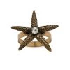 JOANNA BUCHANAN Bronze Starfish Skinny Napkin Rings 4-Piece Set