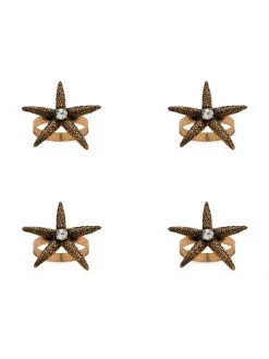 JOANNA BUCHANAN Bronze Starfish Skinny Napkin Rings 4-Piece Set -JOANNA BUCHANAN Sales unnamed file 402