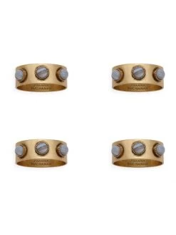 JOANNA BUCHANAN Cabochon Napkin Rings 4-Piece Set -JOANNA BUCHANAN Sales unnamed file 422