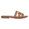 Sam Edelman Bay Flat Leather Sandals Brown