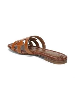 Sam Edelman Bay Flat Leather Sandals Brown -JOANNA BUCHANAN Sales unnamed file 470