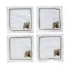 JOANNA BUCHANAN Stripey Bee Cocktail Napkins 4-Piece Set