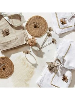 JOANNA BUCHANAN Stripey Bee Cocktail Napkins 4-Piece Set -JOANNA BUCHANAN Sales unnamed file 59