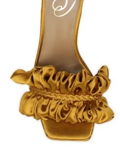 Sam Edelman Kady Satin Sandals Golden Yellow -JOANNA BUCHANAN Sales unnamed file 602