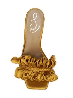 Sam Edelman Kady Satin Sandals Golden Yellow -JOANNA BUCHANAN Sales unnamed file 603