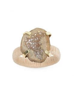 JOANNA BUCHANAN Druzy Napkin Rings 4-Piece Set