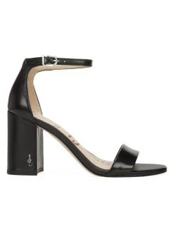 Sam Edelman Daniella Ankle-Strap Leather Sandals Black