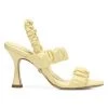 Sam Edelman Marlena Ruched Leather Slingback Sandals Ivory