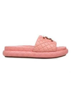 Sam Edelman Kardina Logo Quilted Leather Slides Riviera Blue -JOANNA BUCHANAN Sales unnamed file 720