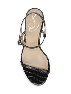 Sam Edelman Doran Croc-Embossed Strappy Sandals Pink -JOANNA BUCHANAN Sales unnamed file 726