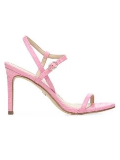 Sam Edelman Doran Croc-Embossed Strappy Sandals Pink -JOANNA BUCHANAN Sales unnamed file 728