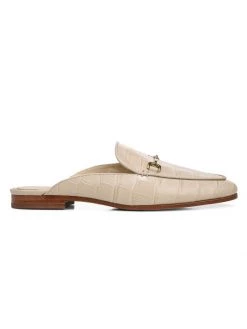 Sam Edelman Linnie Croc-Embossed Leather Mules Terracotta Rose
