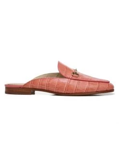 Sam Edelman Linnie Croc-Embossed Leather Mules Terracotta Rose -JOANNA BUCHANAN Sales unnamed file 786