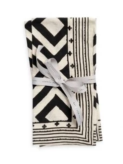 JOANNA BUCHANAN Geo Print Napkin Black -JOANNA BUCHANAN Sales unnamed file 83
