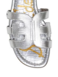 Sam Edelman Bay Metallic Leather Slides -JOANNA BUCHANAN Sales unnamed file 856