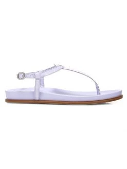 Sam Edelman Naomi Croc-Embossed Leather Thong Sandals